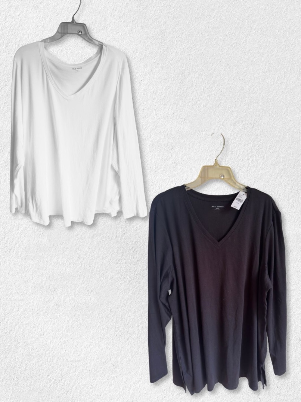 2pc Tee Bundle Lane Bryant NWT 22/24 Black & White Old Navy 3X